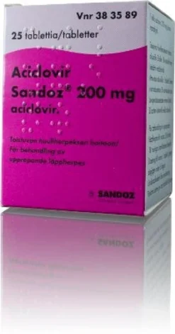 ACICLOVIR SANDOZ 200 mg tabletti
