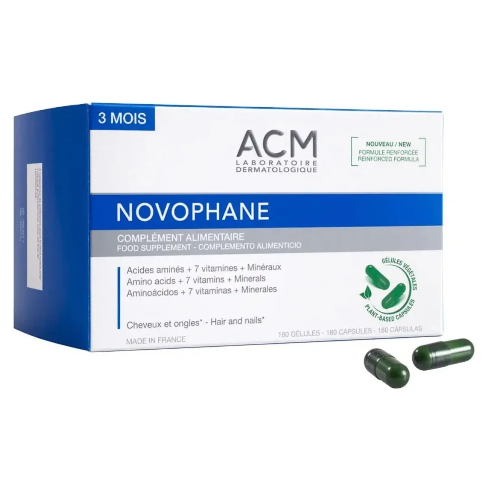 ACM Novophane hiusravinne + kynnet kapseli 180 kpl