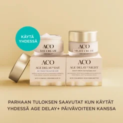 ACO Age Delay+ Night Cream täyteläinen ja ravitseva anti-age-yövoide 50 ml