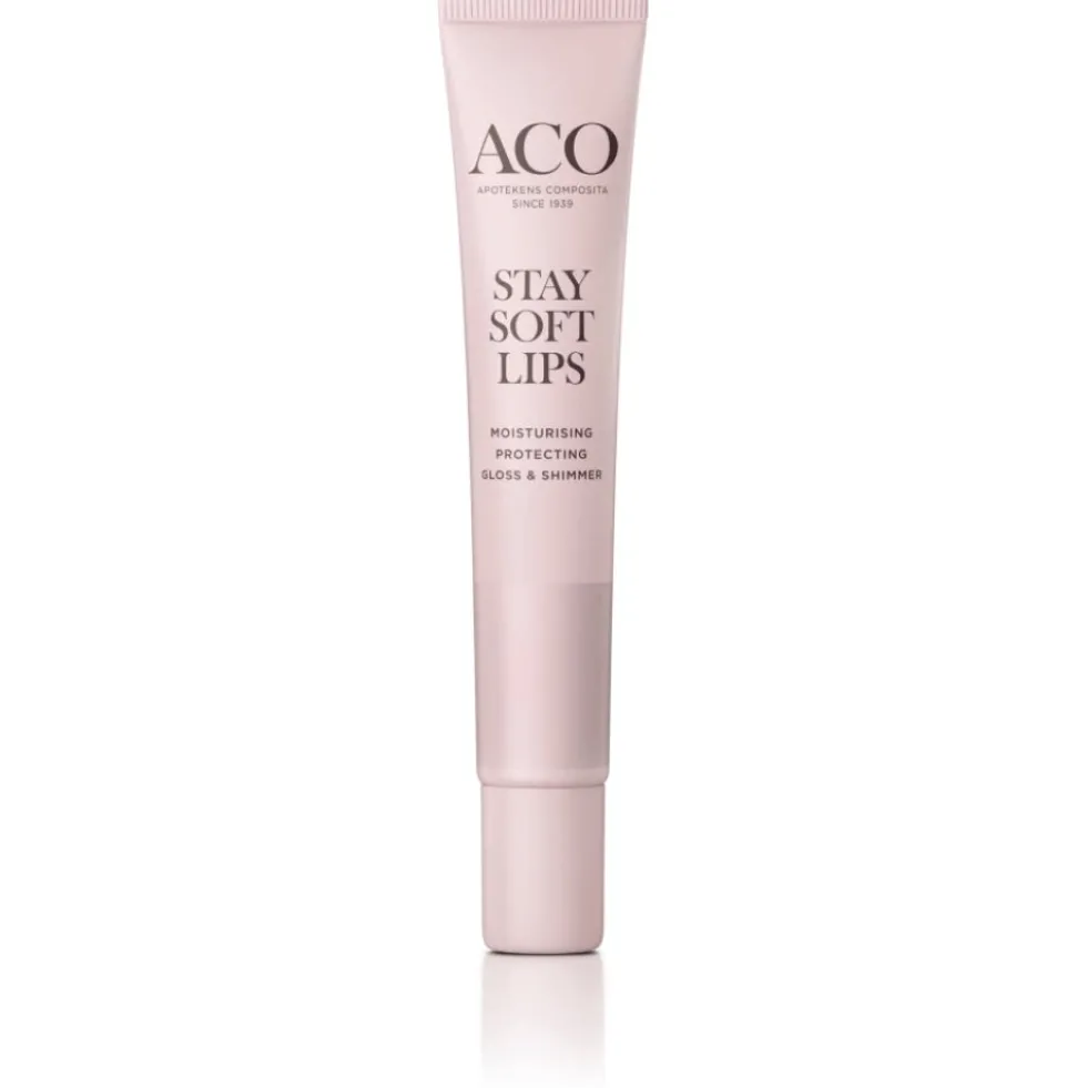 ACO Stay Soft Lips Shimmer väritön huulikiilto