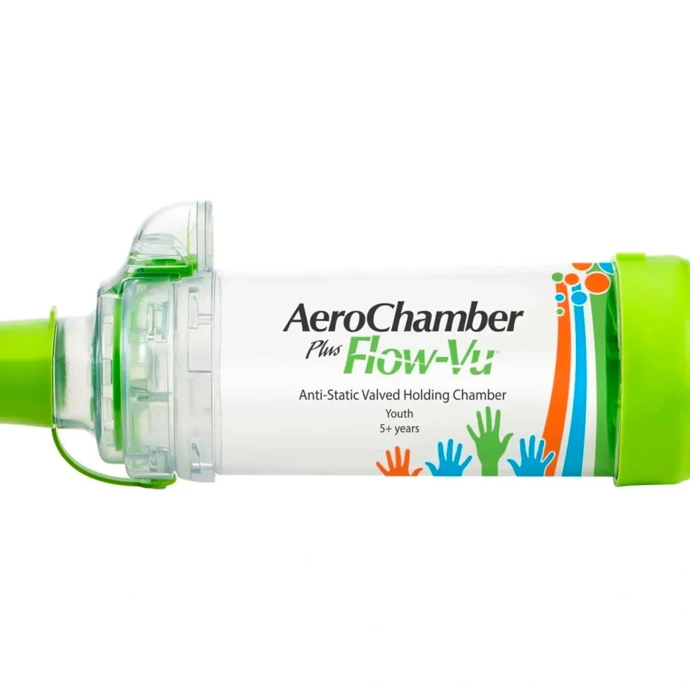 AEROCHAMBER Plus flow-vu tilanjatke nuorille suukappaleella
