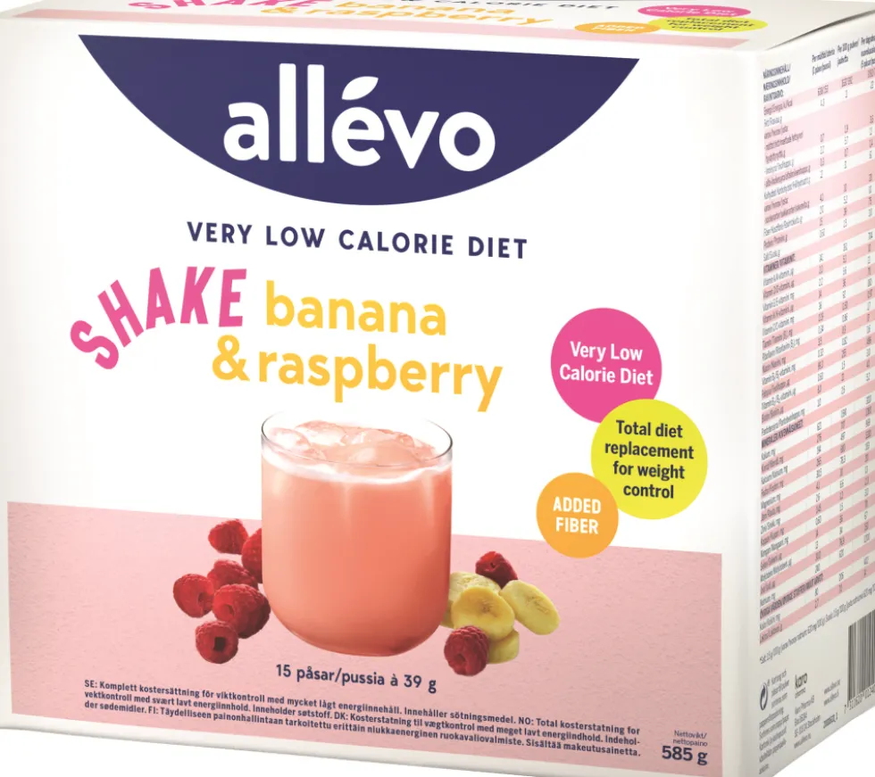 ALLEVO VLCD Shake Banana&Rasberry ateriankorvike