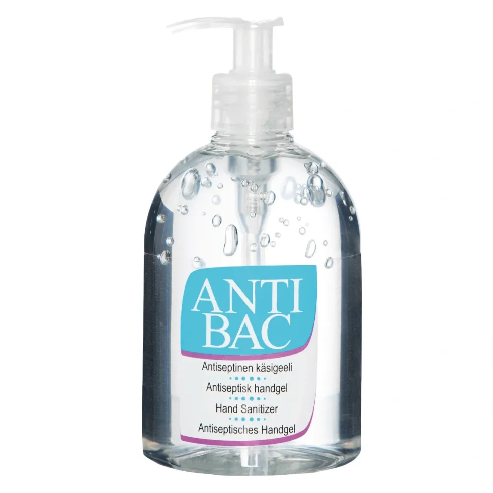 ANTIBAC Antiseptinen käsigeeli pumppupullo 500 ml
