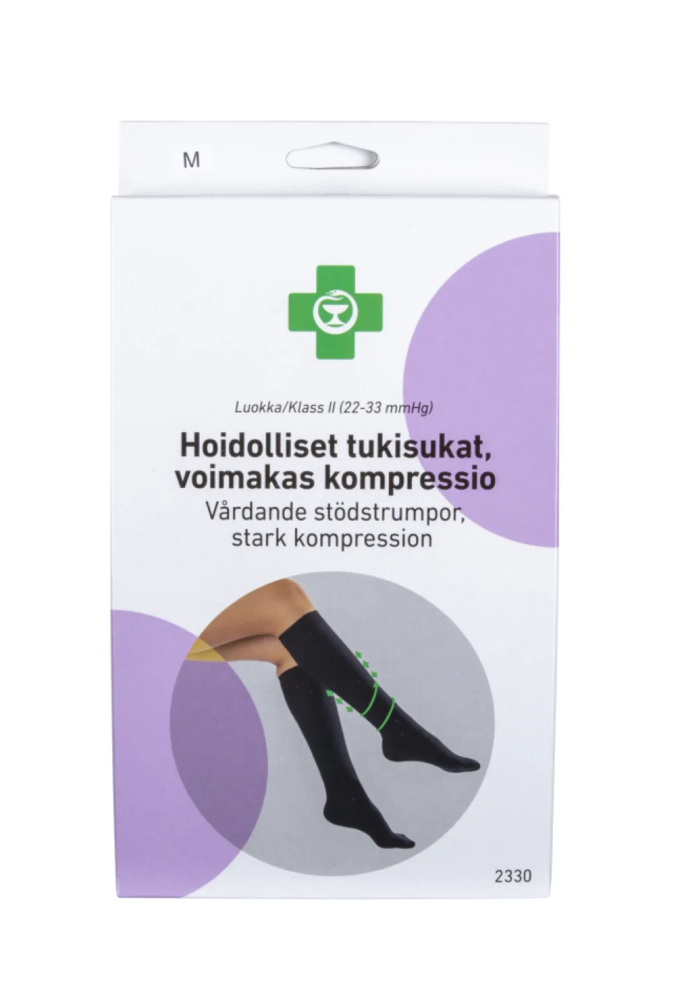 APTEEKKI Hoidolliset tukisukat voimakas kompressio L musta