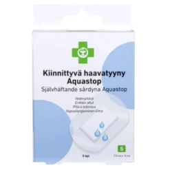 APTEEKKI Kiinnittyvä haavatyyny Aquastop, koko S 5 kpl