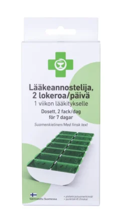 APTEEKKI Lääkeannostelija 2 lokeroa/päivä 1 viikon lääkitykselle