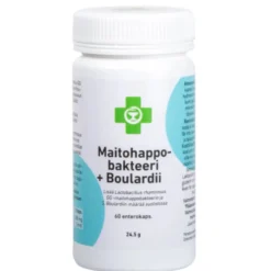 APTEEKKI Maitohappobakteeri + Boulardii kapseli 60 kpl