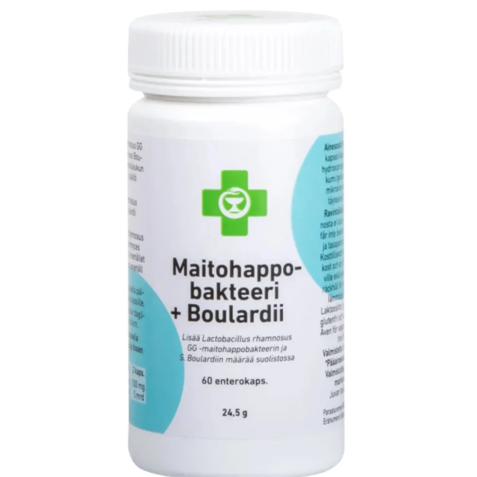 APTEEKKI Maitohappobakteeri + Boulardii kapseli 60 kpl