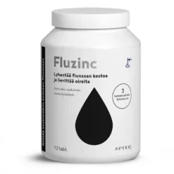 APTEQ Fluzinc Salmiakki sinkkiasetaatti tabletti 72 kpl