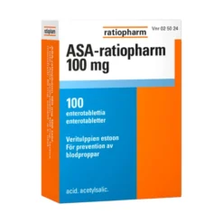 ASA-RATIOPHARM 100 mg enterotabletti 100 kpl