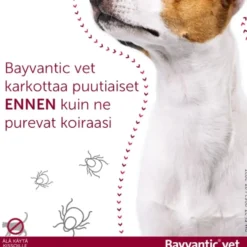 BAYVANTIC VET Koirille 10-25 kg 250 mg/1250 mg paikallisvaleluliuos 4x2,5 ml