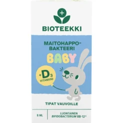 Bioteekki Maitohappobakteeri Baby + D3 Tipat 8 ml