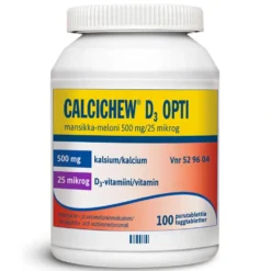 CALCICHEW D3 Opti Mansikka-meloni 500 mg / 25 mikrog purutabletti 100 kpl
