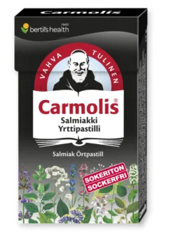 CARMOLIS Salmiakki sokeriton yrttipastilli