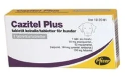 CAZITEL PLUS 50 mg/150 mg vet tabletti koiralle
