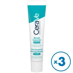 CERAVE Blemish Control Gel hajusteeton geelimäinen kasvovoide 3x40 ml