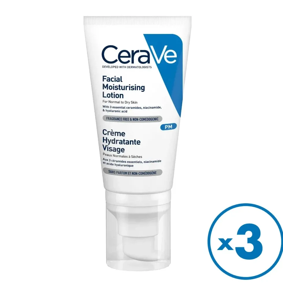 CERAVE Facial Moisturising Lotion 3x52 ml
