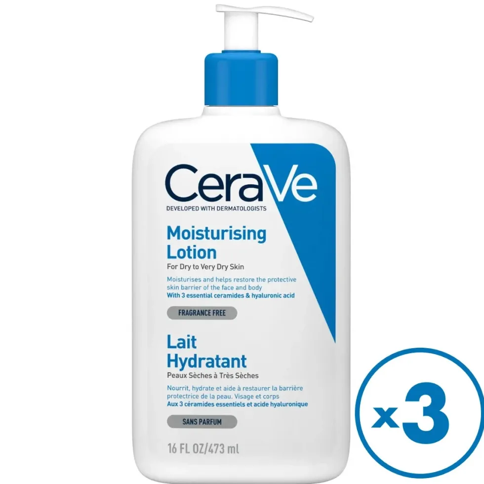 CERAVE Moisturising Lotion pumppupullo 3x473 ml