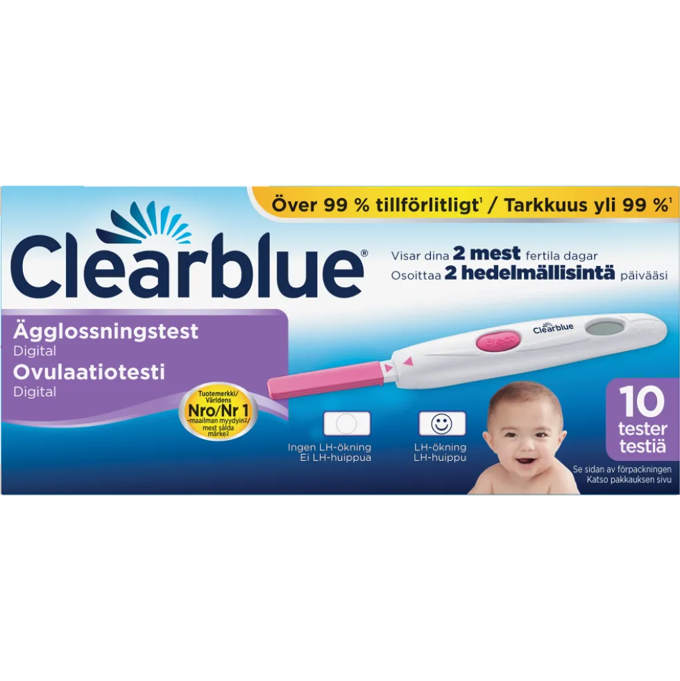 CLEARBLUE Digitaalinen ovulaatiotesti 10 kpl