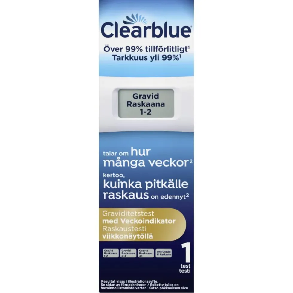 CLEARBLUE Digitaalinen raskaustesti viikkonäytöllä 1 kpl