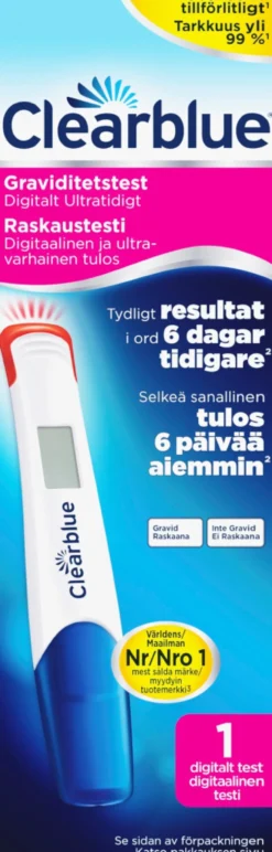 CLEARBLUE Digital Ultra Early raskaustesti 1 kpl