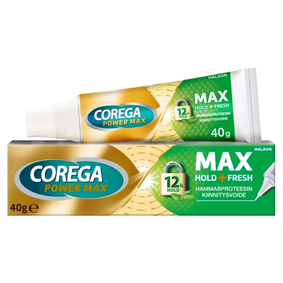 COREGA Max Hold & Fresh hammasproteesin kiinnitysvoide 40 g