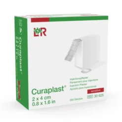 Curaplast Injektiolaastari 2x4 cm annostelijassa 250 kpl