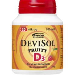 DEVISOL Fruity 20 mikrog imeskelytabletti 200 kpl