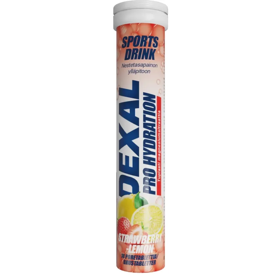 DEXAL Pro Hydration Strawberry-Citrus + magnesiumsitraatti poretabletti 18 kpl