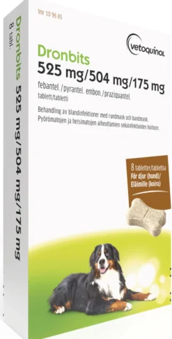 DRONBITS 175 mg/504 mg/525 mg vet tabletti