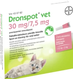 DRONSPOT VET 7,5 mg/30 mg paikallisvaleluliuos pienille kissoille