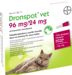 DRONSPOT VET 24 mg/96 mg paikallisvaleluliuos suurille kissoille
