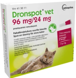 DRONSPOT VET 24 mg/96 mg paikallisvaleluliuos suurille kissoille