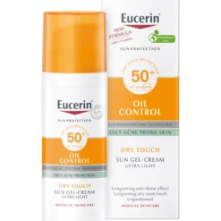 EUCERIN Sun Gel-cream Oil Control SPF50+ aurinkosuoja herkälle ja akneen taipuvalle iholle