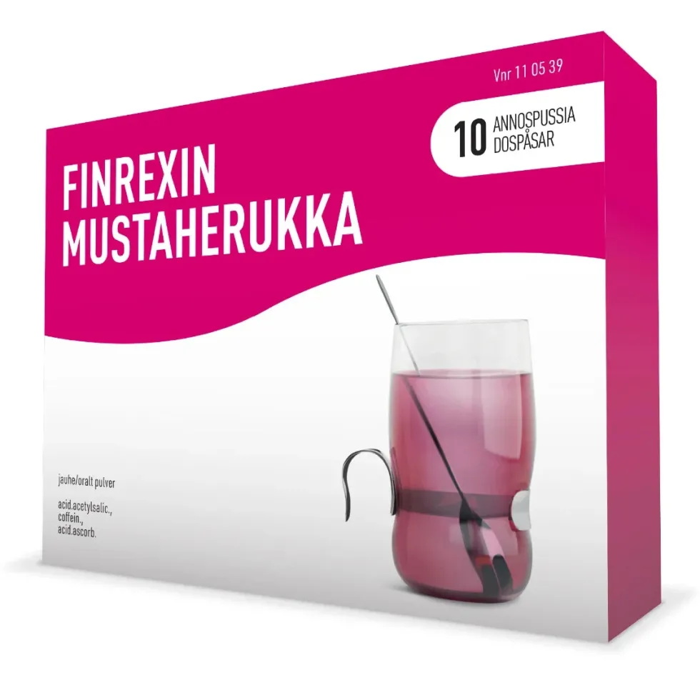 FINREXIN Mustaherukka jauhe 350/30/300 mg 10 x 5 g