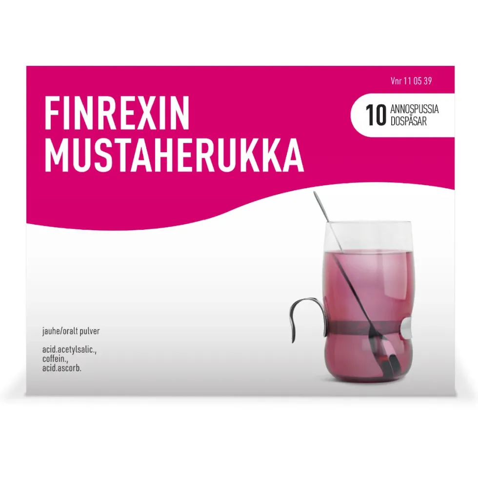 FINREXIN Mustaherukka jauhe 350/30/300 mg 10 x 5 g