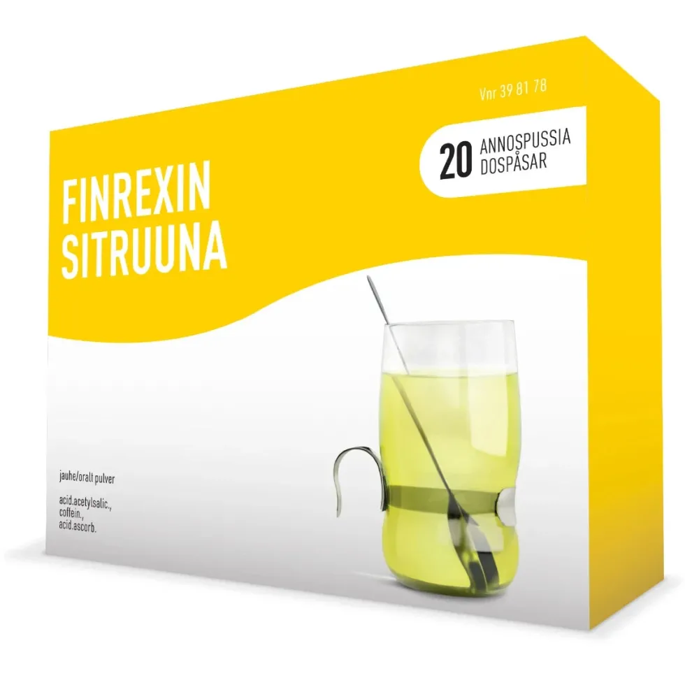 FINREXIN Sitruuna jauhe 350/30/300 mg 20 x 5 g