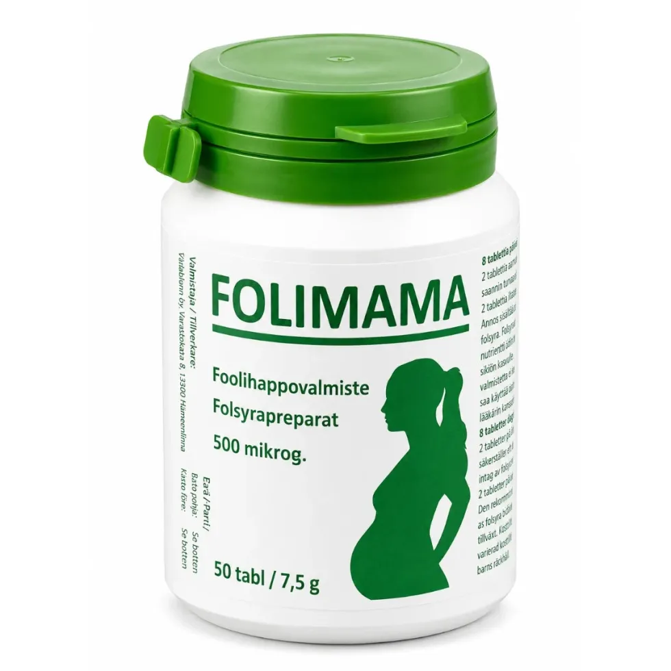 FOLIMAMA 500 mikrog foolihappo 50 tabl