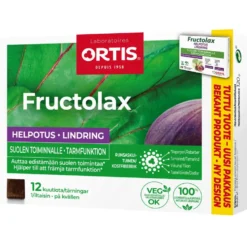 FRUCTOLAX Helpotus Kuutio hedelmä ja kuitu 12 kpl