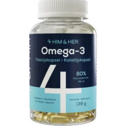 4 HIM & HER Omega-3 ravintolisä 120 kpl