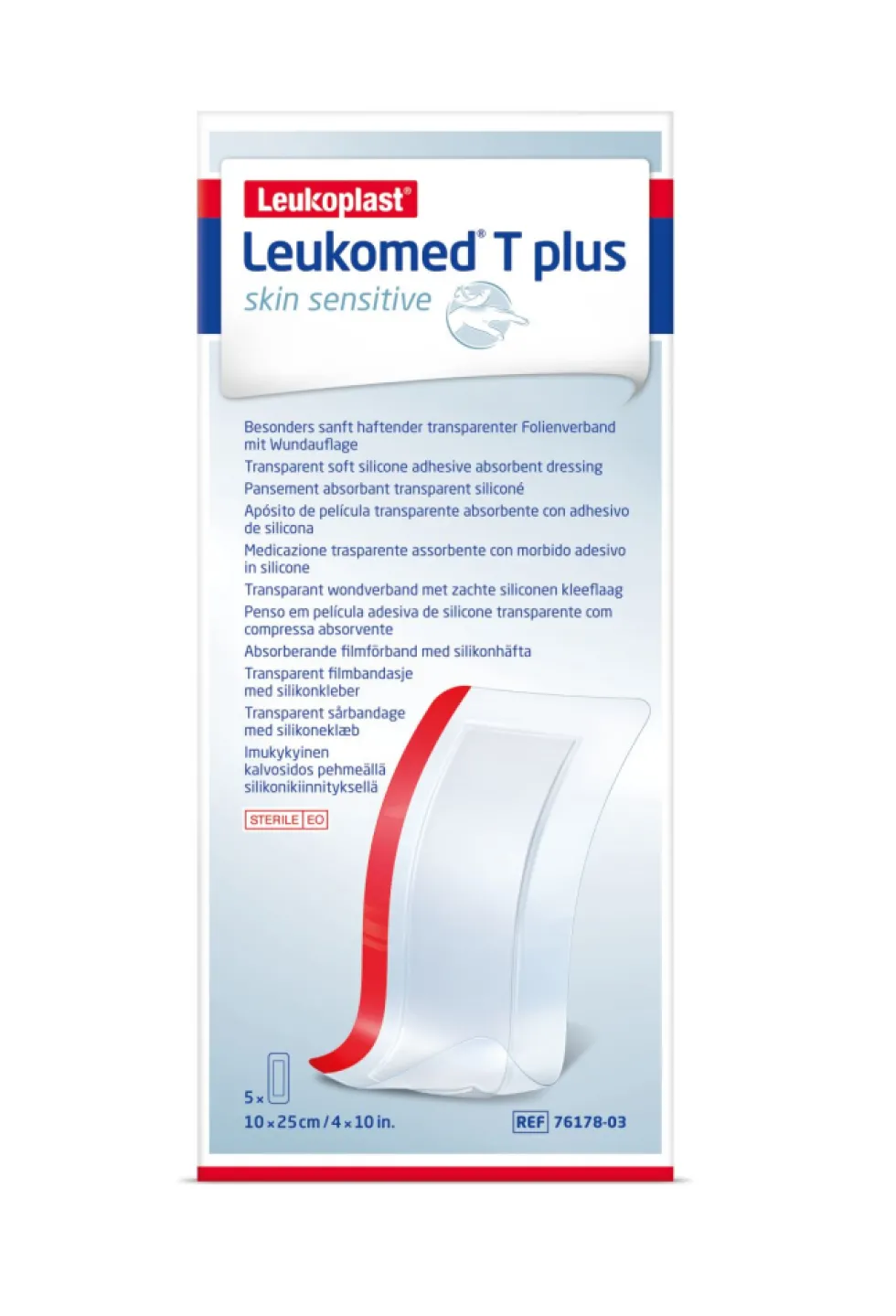 Leukomed T Plus Skin Sensitive 10 x 25 cm 5 kpl