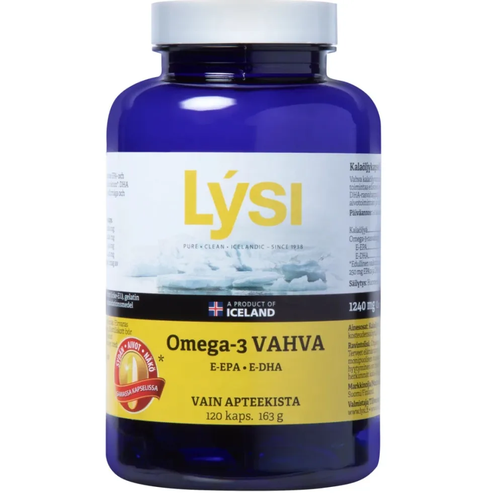 LYSI Omega-3 Vahva kalaöljykapseli 120 kpl