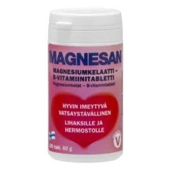 MAGNESAN Magnesiumkelaatti – B-vitamiinitabletti