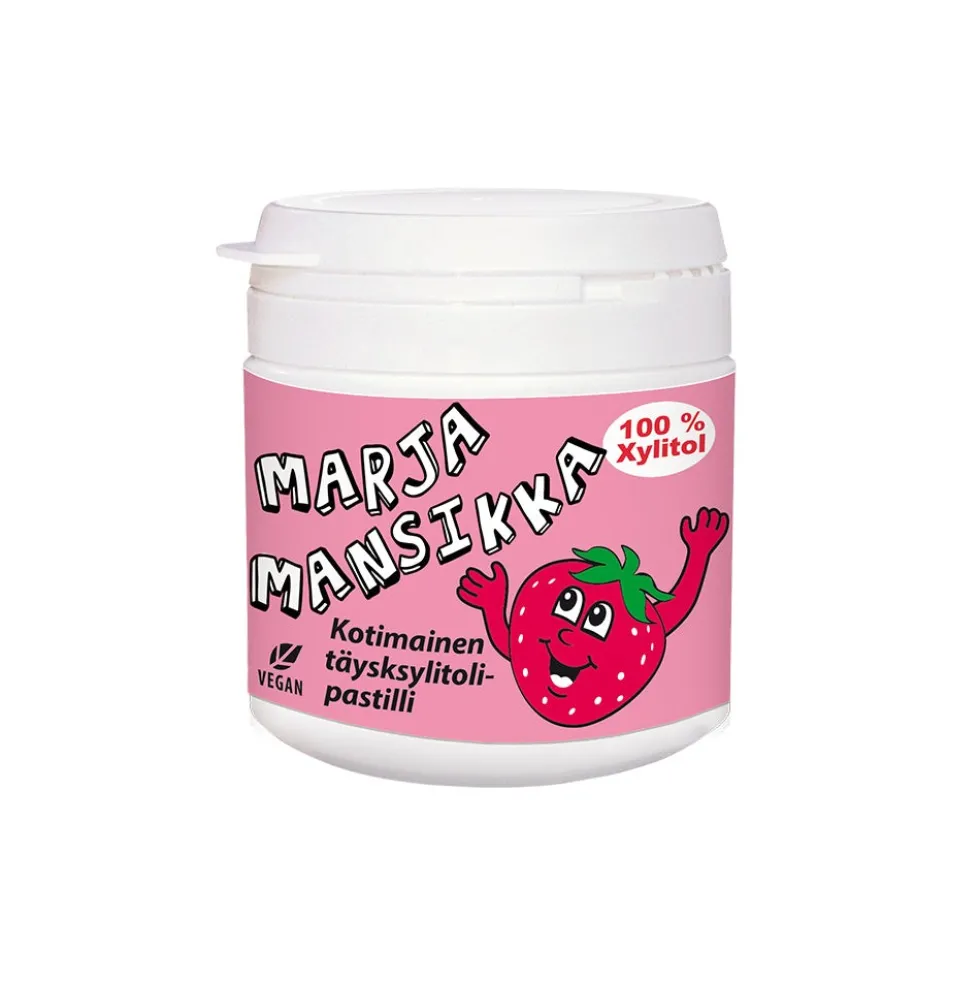 MARJA Mansikka täysksylitolipastilli 150 kpl