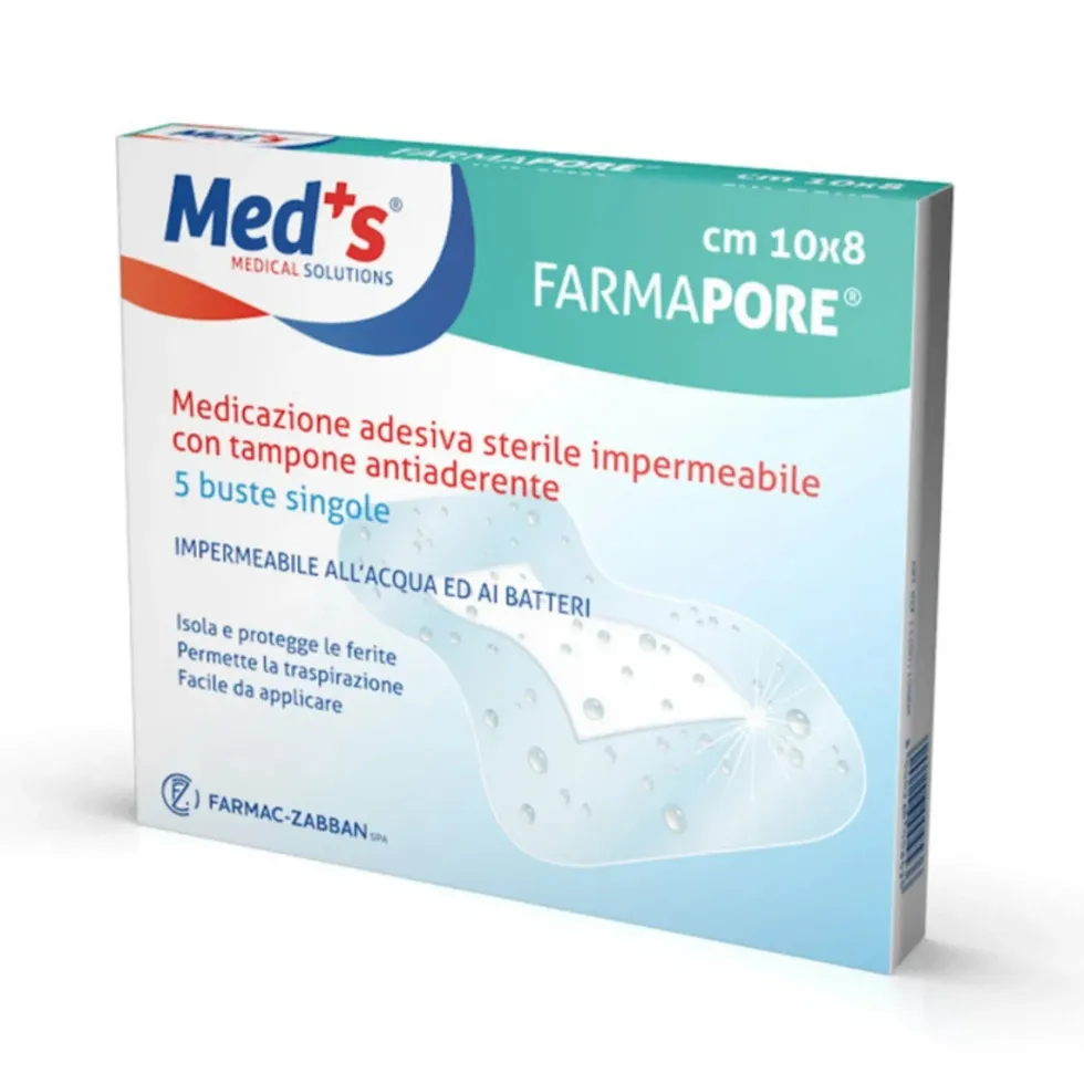 MEDS Farmapore vedenpitävä haavasidos 8x10 cm 5 kpl