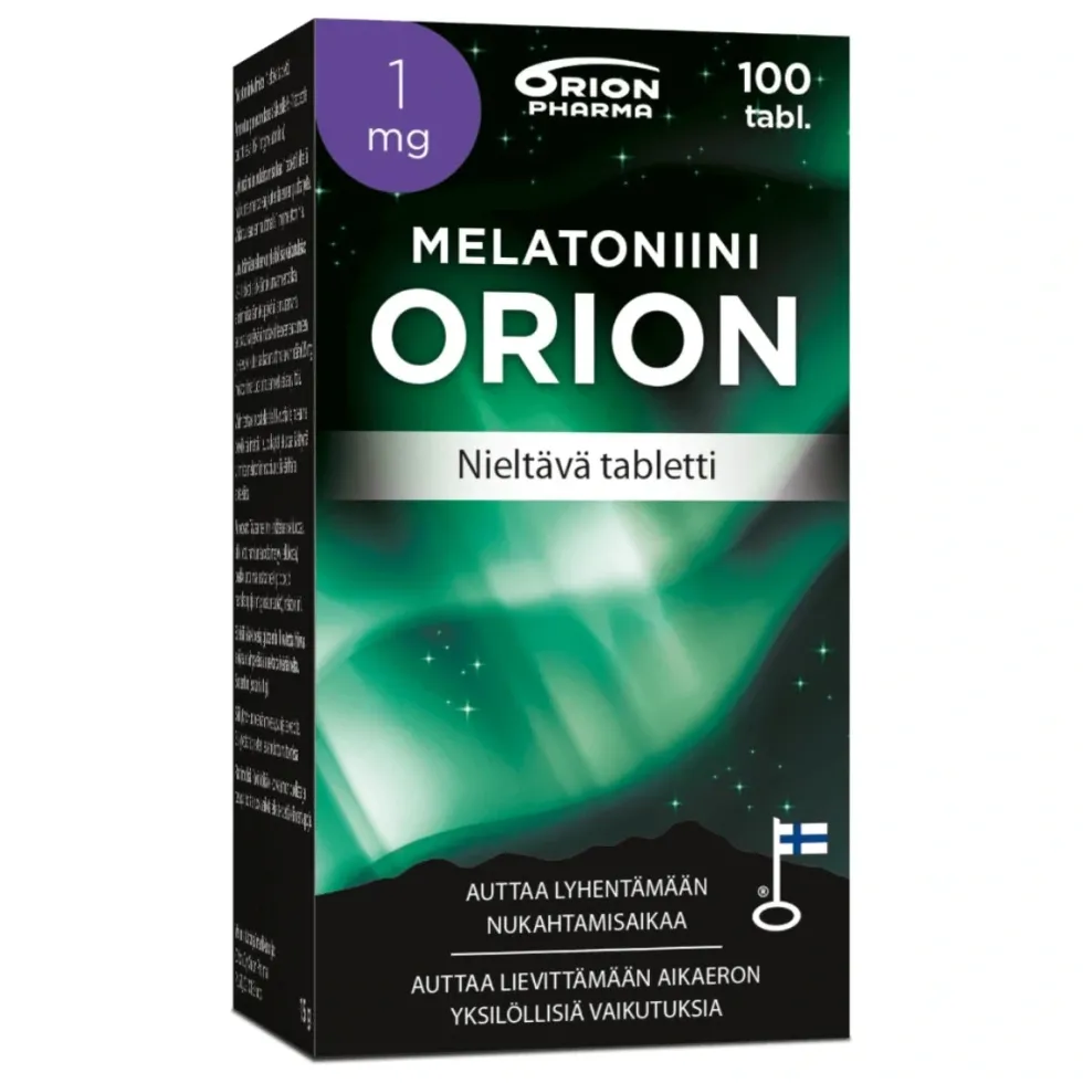 MELATONIINI Orion 1 mg nieltävä tabletti 100 kpl