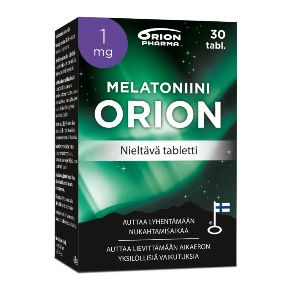 MELATONIINI Orion 1 mg nieltävä tabletti 30 kpl