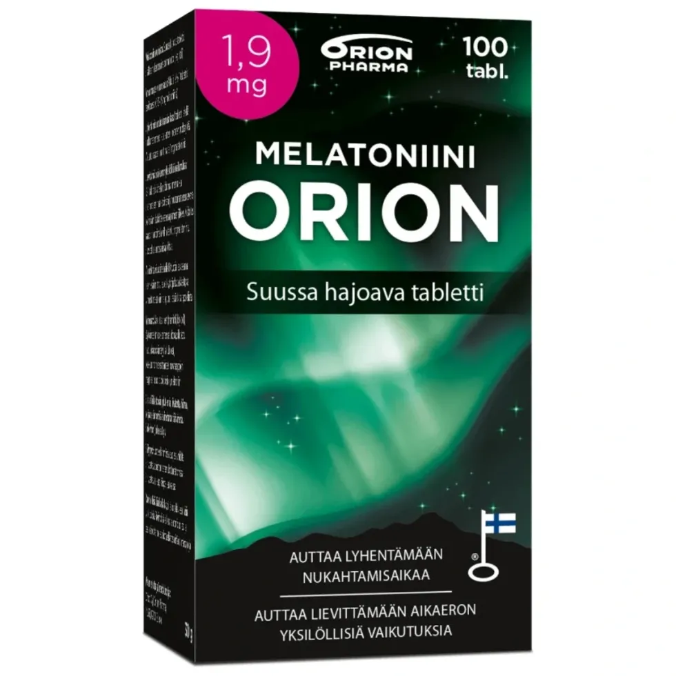 MELATONIINI Orion 1,9 mg suussa hajoava tabletti 100 kpl