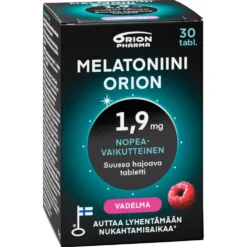Melatoniini Orion 1,9 mg vadelma suussa hajoava tabletti 30 tabl