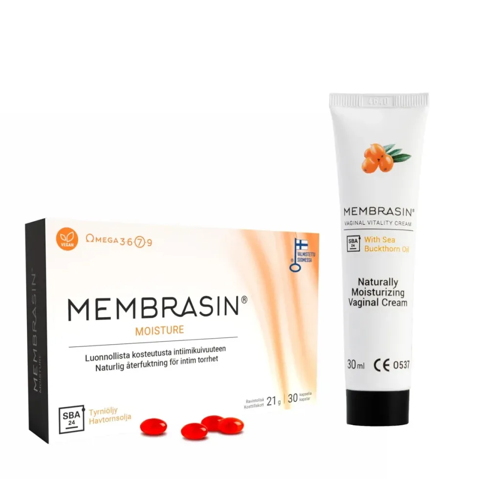 Membrasin Moisture kapseli 30 kpl + intiimivoide 30 ml